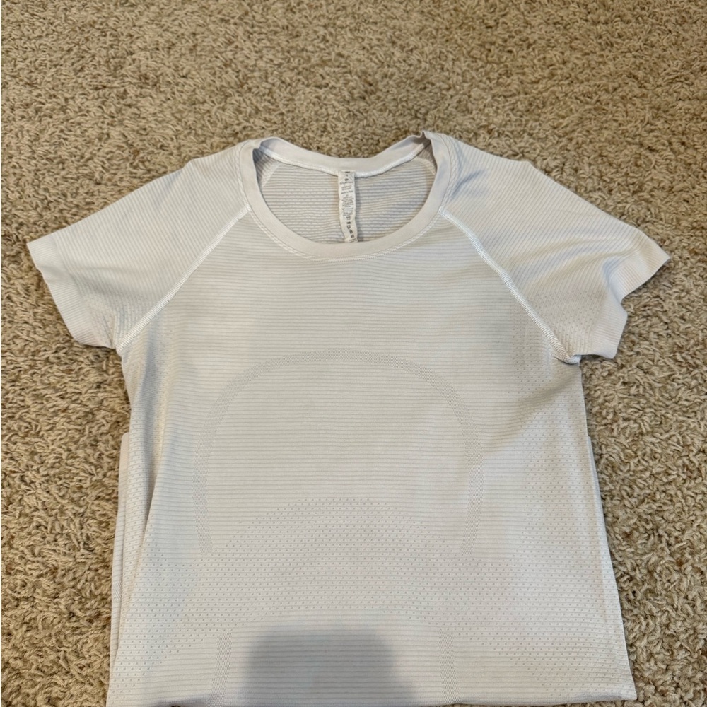 White lululemon swifty tech shirt